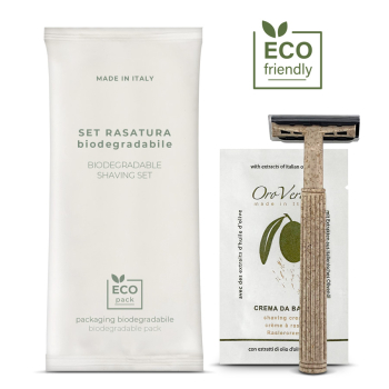 biodegradable ecological hotel shaving set
