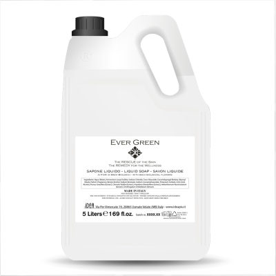 Sapone liquido ai fiori di bach evergreen vip tanica refil
