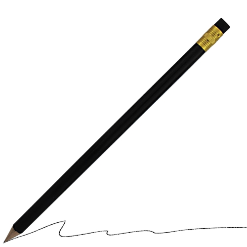 round pencil   black, standard