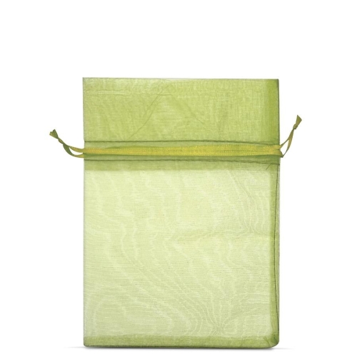 organdy bag   green 13x18 cm 